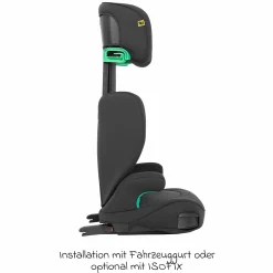 Kindersitz Affix i-Size R129 ab 3,5 Jahre - 12 Jahre (100 cm - 150 cm) nur 4,2 kg schwer mit Isofix & Getränkehalter - Midnight - Kollektion 2025