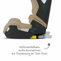 Kindersitz Axion 1 i-Size ab 3 Jahre bis 12 Jahre (100 cm - 150 cm) mit Isofix - Elegant Beige - Kollektion 2025