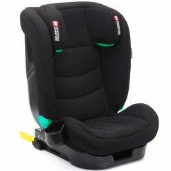 Kindersitz Elli Pro i-Size ab 3 Jahre - 12 Jahre (100 cm - 150 cm) mit Isofix & Getränkehalter - Schwarz