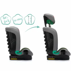 Kindersitz Elli Pro i-Size ab 3 Jahre - 12 Jahre (100 cm - 150 cm) mit Isofix & Getränkehalter - Schwarz