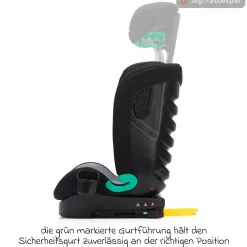 Kindersitz Elli Pro i-Size ab 3 Jahre - 12 Jahre (100 cm - 150 cm) mit Isofix & Getränkehalter - Grau