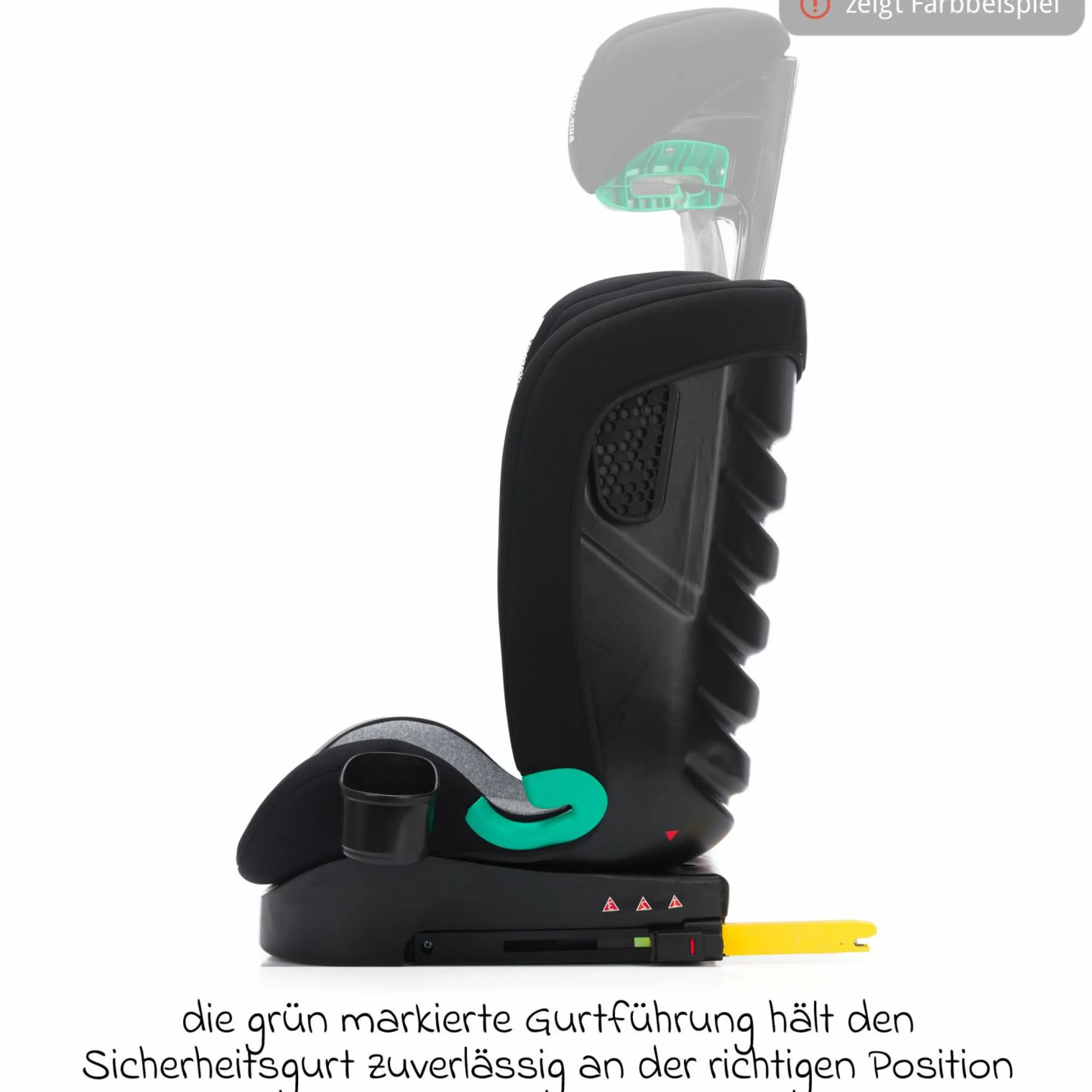 Kindersitz Elli Pro i-Size ab 3 Jahre - 12 Jahre (100 cm - 150 cm) mit Isofix & Getränkehalter - Grau