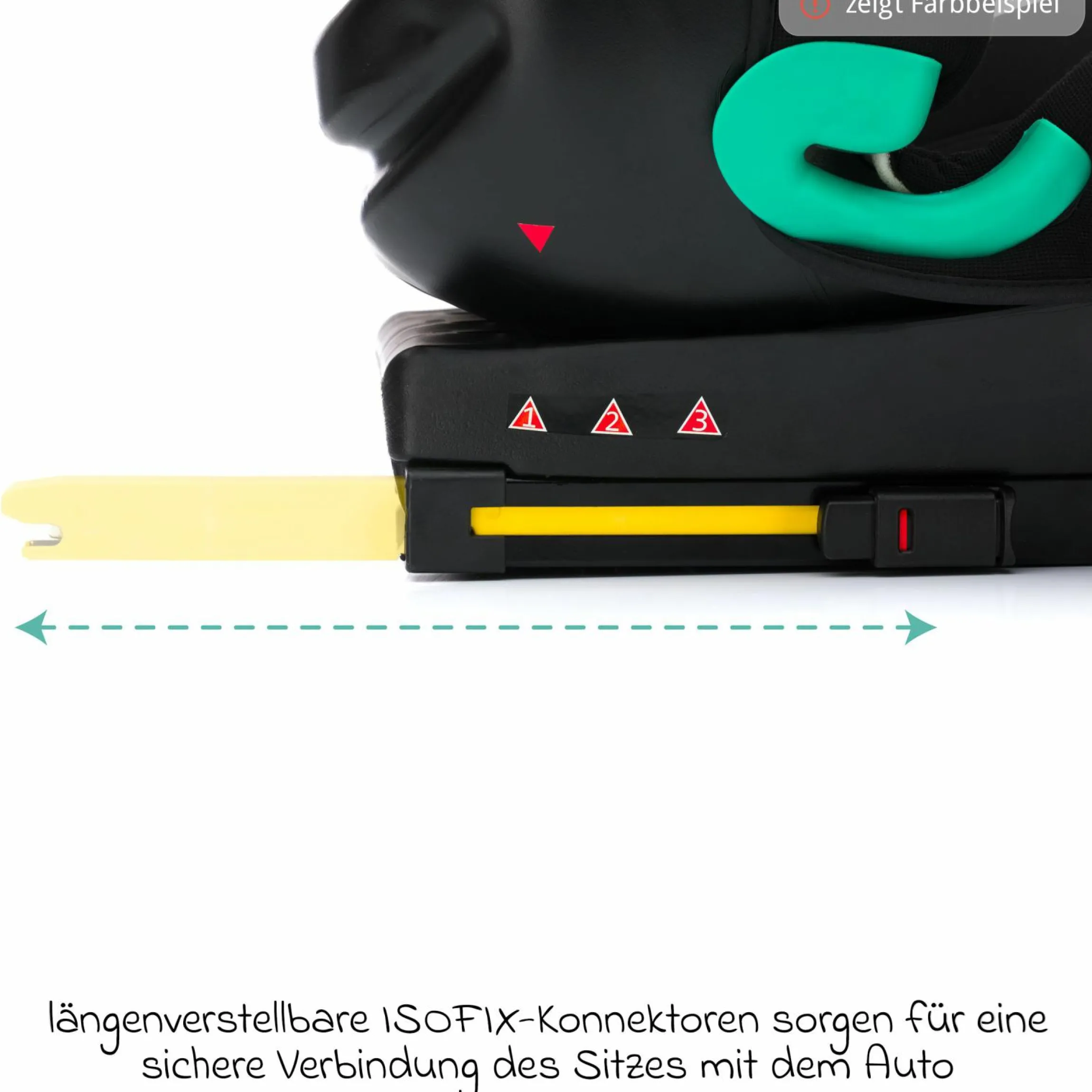 Kindersitz Elli Pro i-Size ab 3 Jahre - 12 Jahre (100 cm - 150 cm) mit Isofix & Getränkehalter - Grau