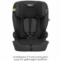 Kindersitz Energi i-Size R129 ab 15 Monate bis 12 Jahre (76 cm - 150 cm) mit Isofix & Top Tether - Midnight