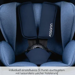 Kindersitz Flux Isofix i-Size ab 15 Monate - 12 Jahre (76 cm - 150 cm) mit Isofix & Top-Tether - Navy Melange - Kollektion 2025
