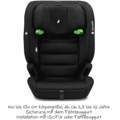 Kindersitz Flux Isofix i-Size ab 15 Monate - 12 Jahre (76 cm - 150 cm) mit Isofix & Top-Tether - Grey Melange - Kollektion 2025