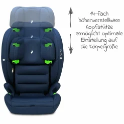 Kindersitz Flux Plus i-Size ab 15 Monate - 12 Jahre (76 cm - 150 cm) - Navy Melange - Kollektion 2025