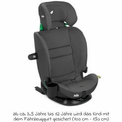 Kindersitz i-Bold R129 i-Size ab 15 Monate - 12 Jahre (76 cm - 150 cm) mit Isofix, Top-Tether & Getränkehalter - Thunder - Kollektion 2025
