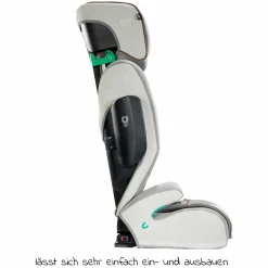 Kindersitz i-Traver i-Size ab 3,5 Jahre - 12 Jahre (100 cm - 150 cm) nur 5,6 kg leicht inkl. Isofix - Signature - Oyster