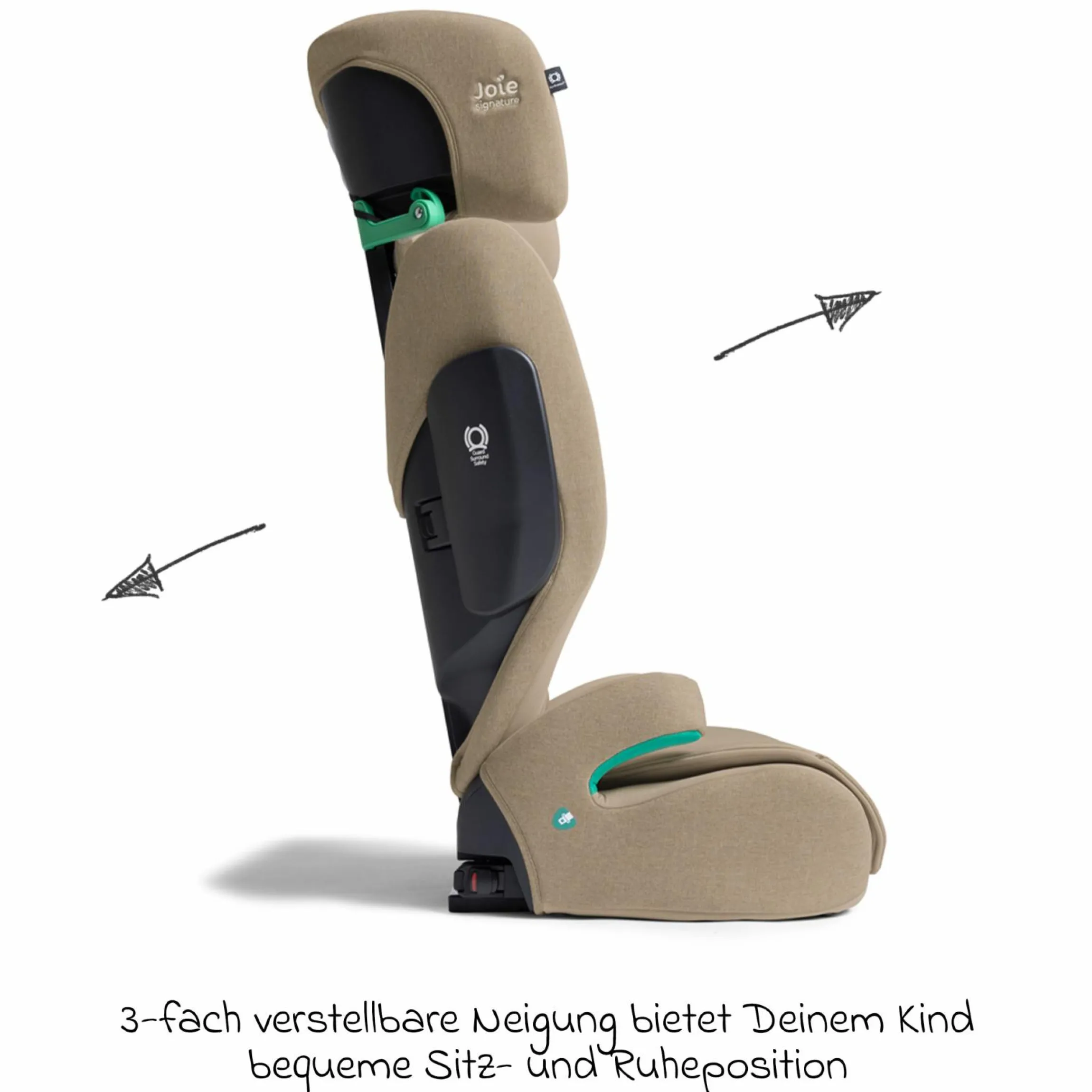 Kindersitz i-Traver i-Size ab 3,5 Jahre - 12 Jahre (100 cm-150 cm) inkl. Isofix - Signature - Sandstone