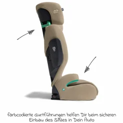 Kindersitz i-Traver i-Size ab 3,5 Jahre - 12 Jahre (100 cm-150 cm) inkl. Isofix - Signature - Sandstone