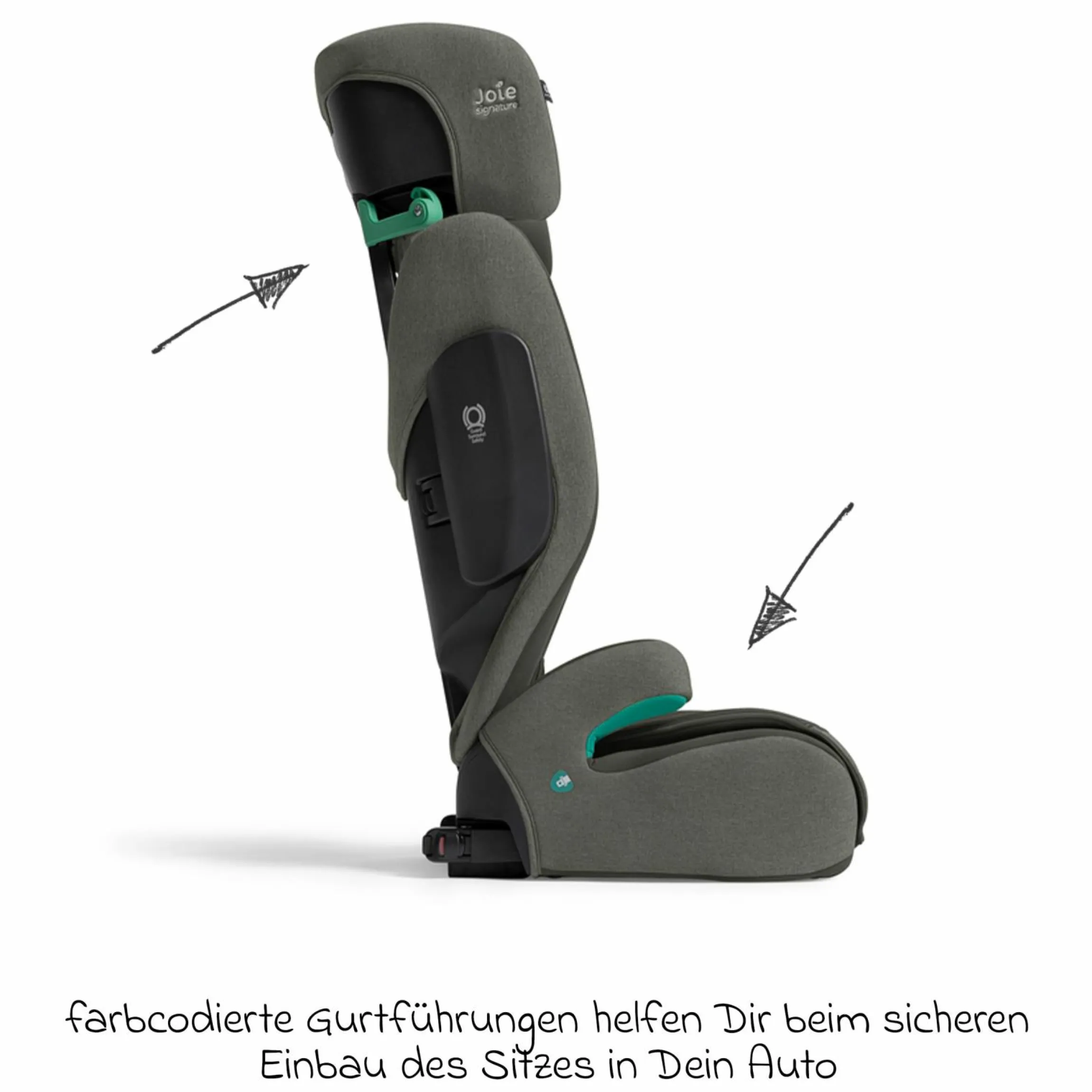 Kindersitz i-Traver i-Size ab 3,5 Jahre - 12 Jahre (100 cm-150 cm) inkl. Isofix - Signature - Evergreen