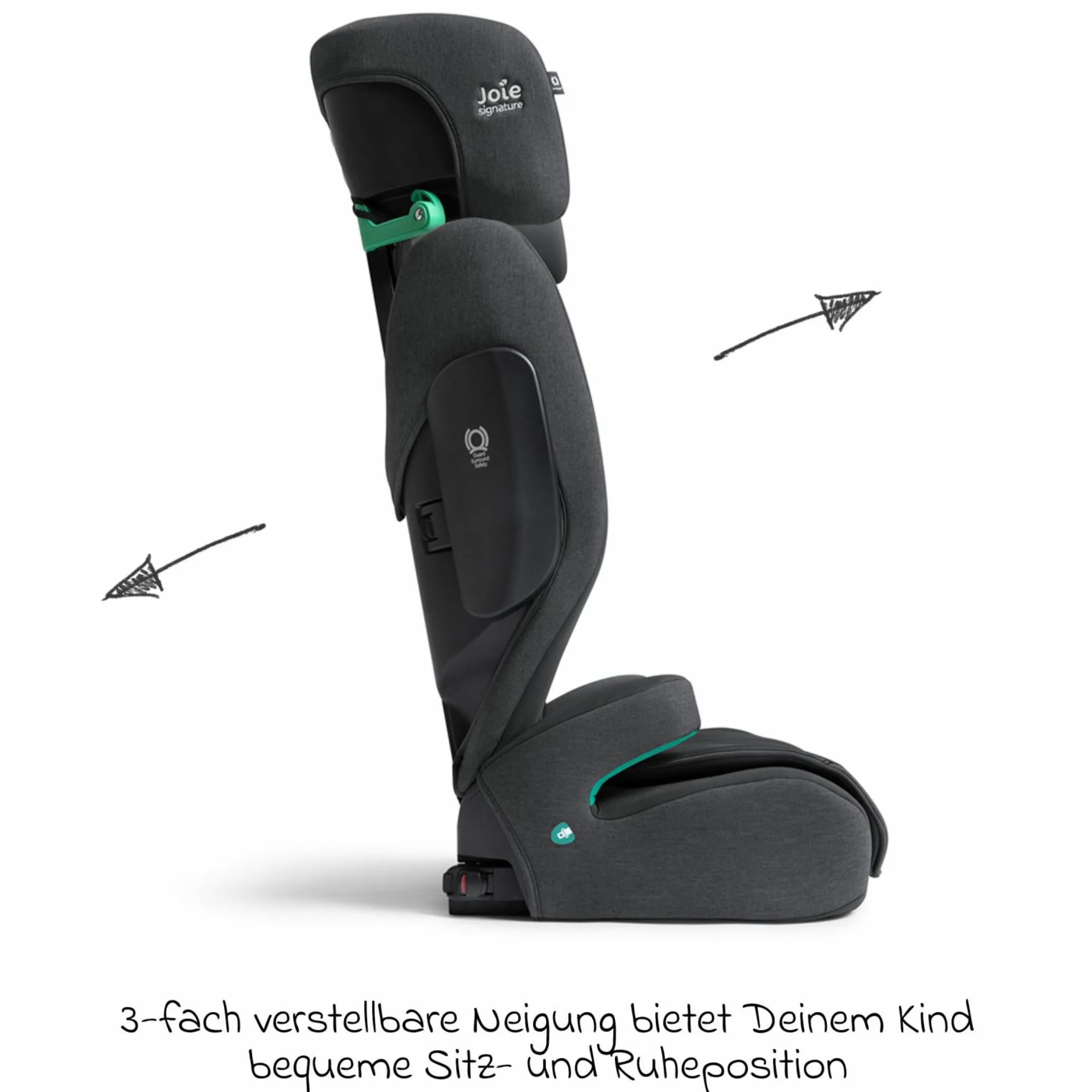 Kindersitz i-Traver i-Size ab 3,5 Jahre - 12 Jahre (100 cm-150 cm) inkl. Isofix - Signature - Ebony