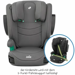 Kindersitz i-Trillo i-Size ab 3 Jahre - 12 Jahre (100 cm - 150 cm) inkl. Getränkehalter - Thunder - Kollektion 2025