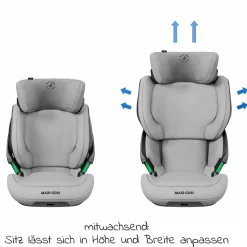 Kindersitz Kore i-Size ab 3,5 Jahre-12 Jahre (100-150 cm) mit SPS Plus Aufprallschutz & Isofix - Authentic Grey - Kollektion 2025