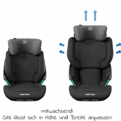 Kindersitz Kore i-Size ab 3,5 Jahre-12 Jahre (100-150 cm) mit SPS Plus Aufprallschutz & Isofix - Authentic Black - Kollektion 2025