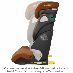 Kindersitz Kore Pro i-Size 3,5 Jahre-12 Jahre (100 cm -150 cm) mit SPS Plus Aufprallschutz & Isofix - Authentic Cognac