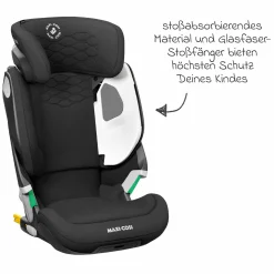 Kindersitz Kore Pro i-Size 3,5 Jahre-12 Jahre (100 cm -150 cm) mit SPS Plus Aufprallschutz & Isofix - Authentic Black
