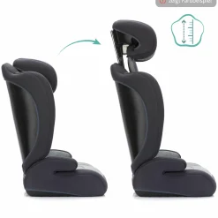 Kindersitz Lea i-Size R129 ab 3 Jahre - 12 Jahre (100 cm - 150 cm) ohne Isofix mit Gurtbefestigung nur 4 kg - Grau