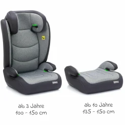 Kindersitz Lea i-Size R129 ab 3 Jahre - 12 Jahre (100 cm - 150 cm) ohne Isofix mit Gurtbefestigung nur 4 kg - Grau