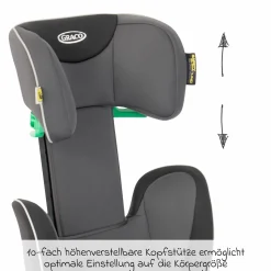 Kindersitz Logico L i-Size ab 3,5 Jahre - 12 Jahre (100 cm -150 cm) inkl. Getränkehalter - Midnight - Kollektion 2025