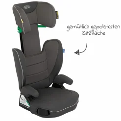 Kindersitz Logico L i-Size ab 3,5 Jahre - 12 Jahre (100 cm - 150 cm) inkl. Getränkehalter - Iron - Kollektion 2025