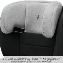 Kindersitz Musca i-Size ab 3 Jahre - 12 Jahre (100 cm - 150 cm) - Grey Melange - Kollektion 2025