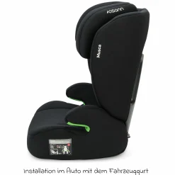 Kindersitz Musca i-Size ab 3 Jahre - 12 Jahre (100 cm - 150 cm) - Black - Kollektion 2025