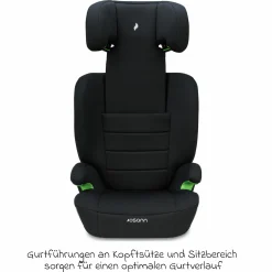 Kindersitz Musca i-Size ab 3 Jahre - 12 Jahre (100 cm - 150 cm) - Black - Kollektion 2025