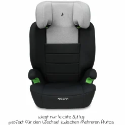 Kindersitz Musca Isofix i-Size ab 3 Jahre - 12 Jahre (100 cm - 150 cm) mit Isofix - Grey Melange - Kollektion 2025