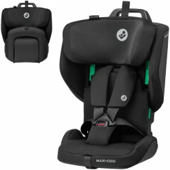 Kindersitz Nomad Plus i-Size ab 15 Monate - 4 Jahre (76 cm - 105 cm) (9-18 kg) klappbar, nur 4,26 kg leicht & Reisetasche - Authentic Black - Kollektion 2025