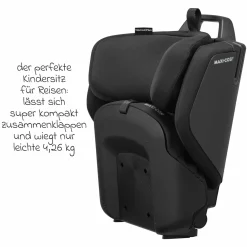 Kindersitz Nomad Plus i-Size ab 15 Monate - 4 Jahre (76 cm - 105 cm) (9-18 kg) klappbar, nur 4,26 kg leicht & Reisetasche - Authentic Black - Kollektion 2025