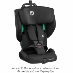 Kindersitz Nomad Plus i-Size ab 15 Monate - 4 Jahre (76 cm - 105 cm) (9-18 kg) klappbar, nur 4,26 kg leicht & Reisetasche - Authentic Black - Kollektion 2025