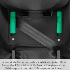 Kindersitz Nomad Plus i-Size ab 15 Monate - 4 Jahre (76 cm - 105 cm) (9-18 kg) klappbar, nur 4,26 kg leicht & Reisetasche - Authentic Black - Kollektion 2025