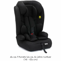 Kindersitz Oli i-Size 9 Monate - 12 Jahre (76 cm - 150 cm) inkl. Autositz-Tasche - Schwarz