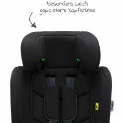 Kindersitz Oli i-Size 9 Monate - 12 Jahre (76 cm - 150 cm) inkl. Autositz-Tasche - Schwarz