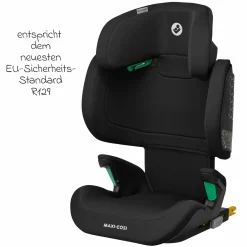 Kindersitz RodiFix M i-Size ab 3,5 Jahre - 12 Jahre (100 cm -150 cm (15-36 kg) mit G-Cell Seitenaufprallschutz & Isofix - Basic Black - Kollektion 2025