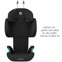 Kindersitz RodiFix M i-Size ab 3,5 Jahre - 12 Jahre (100 cm -150 cm (15-36 kg) mit G-Cell Seitenaufprallschutz & Isofix - Basic Black - Kollektion 2025