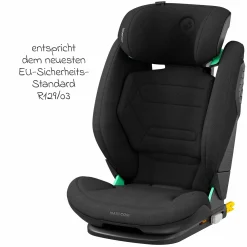 Kindersitz RodiFix Pro2 i-Size ab 3,5 Jahre - 12 Jahre (100 cm-150 cm) (15-36 kg) mit G-Cell Seitenaufprallschutz & Isofix - Authentic Black