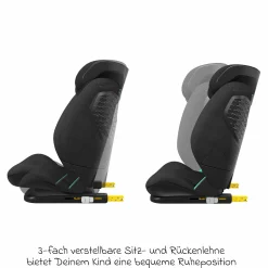 Kindersitz RodiFix Pro2 i-Size ab 3,5 Jahre - 12 Jahre (100 cm-150 cm) (15-36 kg) mit G-Cell Seitenaufprallschutz & Isofix - Authentic Black