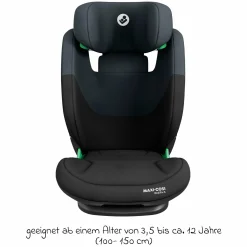 Kindersitz RodiFix S i-Size ab 3,5 Jahre - 12 Jahre (100 cm - 150 cm) (15-36 kg) mit G-Cell Seitenaufprallschutz & Isofix - Tonal Black