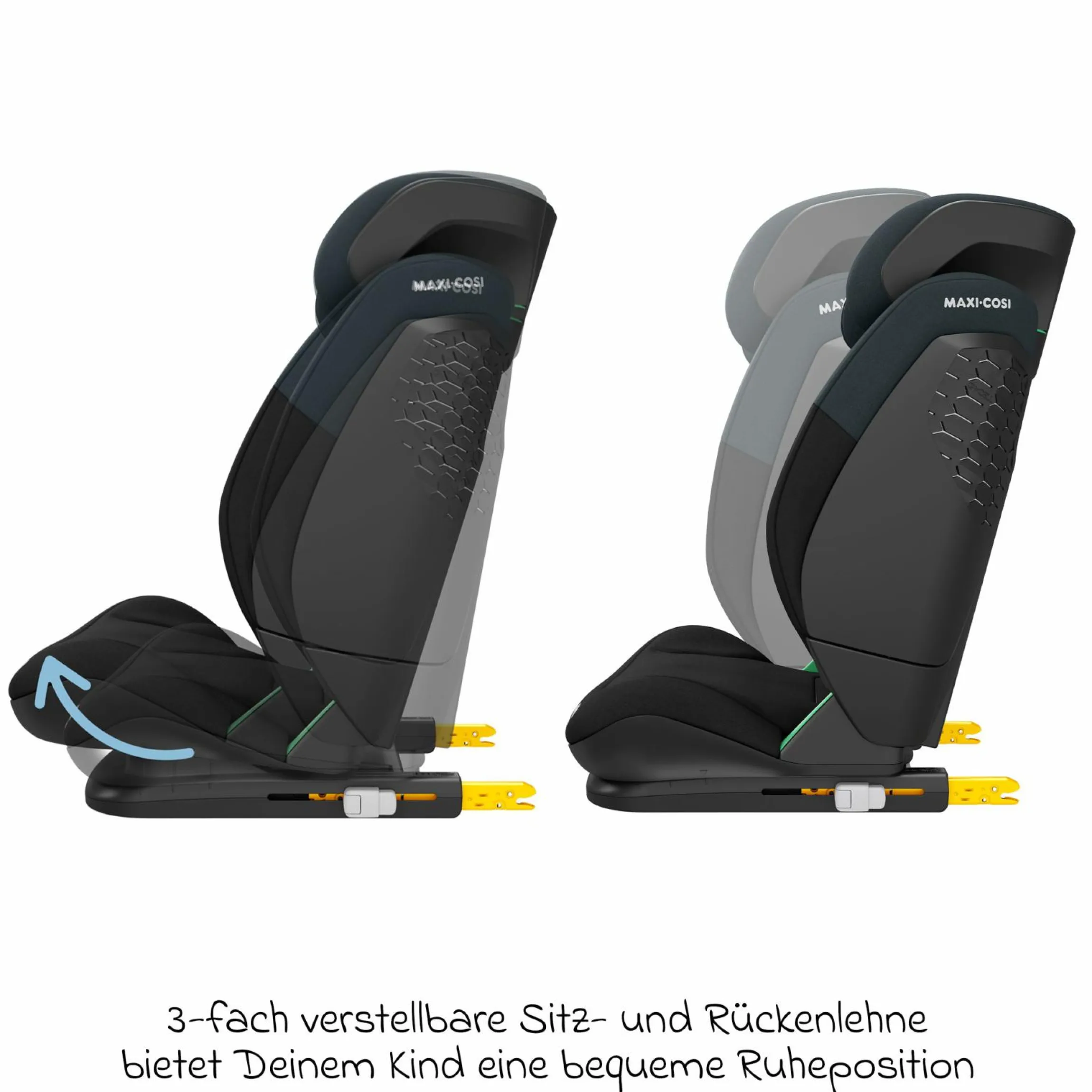 Kindersitz RodiFix S i-Size ab 3,5 Jahre - 12 Jahre (100 cm - 150 cm) (15-36 kg) mit G-Cell Seitenaufprallschutz & Isofix - Tonal Black