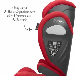 Kindersitz Sora-Fix i-Size ab 3,5 Jahre - 12 Jahre (100 cm - 150 cm) mit Isofix nur 5,5 kg - Maple Red