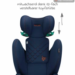 Kindersitz Sora-Fix i-Size ab 3,5 Jahre - 12 Jahre (100 cm - 150 cm) mit Isofix nur 5,5 kg - Lila