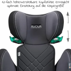 Kindersitz Sora-Fix i-Size 100 cm - 150 cm / 3,5 Jahre bis 12 Jahre mit Isofix - Grey & Black - Kollektion 2025