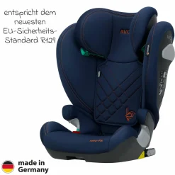 Kindersitz Sora-Fix i-Size ab 3,5 Jahre - 12 Jahre (100 cm - 150 cm) mit Isofix nur 5,5 kg - River Blue
