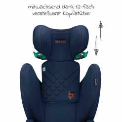 Kindersitz Sora-Fix i-Size ab 3,5 Jahre - 12 Jahre (100 cm - 150 cm) mit Isofix nur 5,5 kg - River Blue