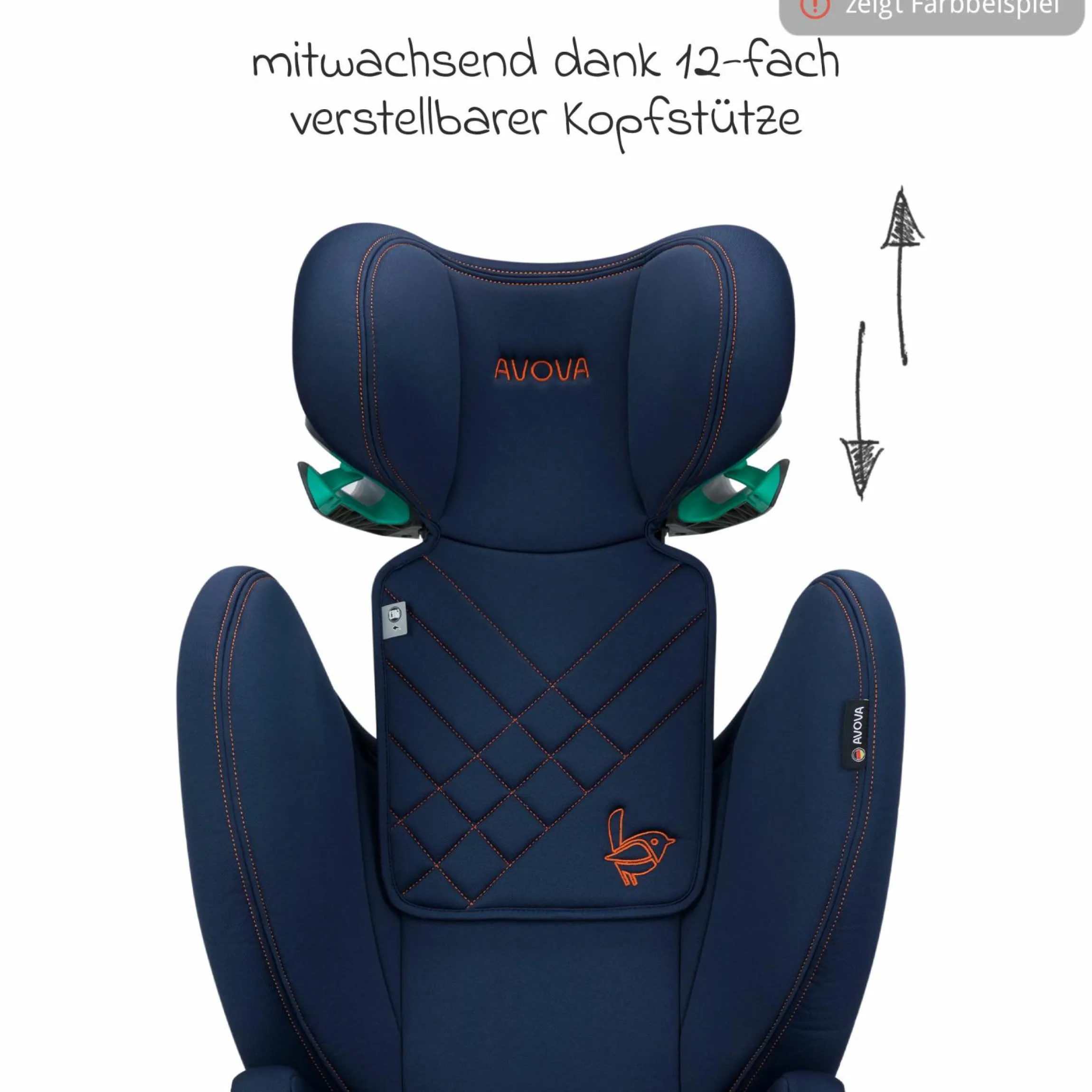Kindersitz Sora-Fix i-Size ab 3,5 Jahre - 12 Jahre (100 cm - 150 cm) mit Isofix nur 5,5 kg - Lime Green