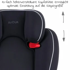 Kindersitz Star-Fix i-Size 100 cm - 150 cm / 3 Jahre bis 12 Jahre mit Isofix - Pearl Black - Kollektion 2025