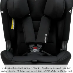 Kindersitz Taos 360 midi 15 Monate - 12 Jahre (76 cm - 150 cm) drehbar inkl. Isofix-Basis & Toptether - Black - Kollektion 2025